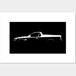 Holden Commodore Ute SS Thunder (VZ) Silhouette Posters and Art